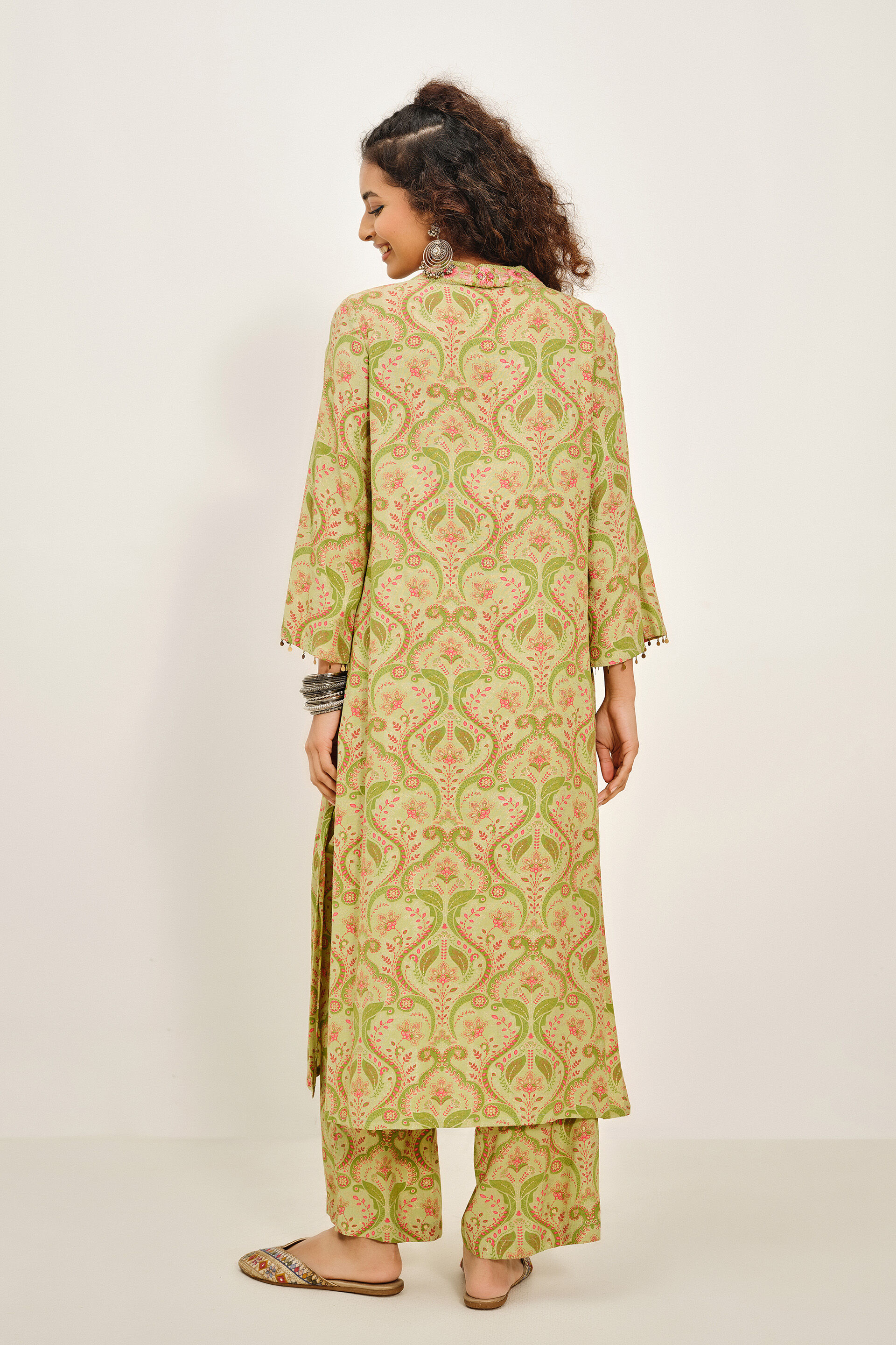 Suhaana Sage Green Kurta Set, Sage Green, image 5